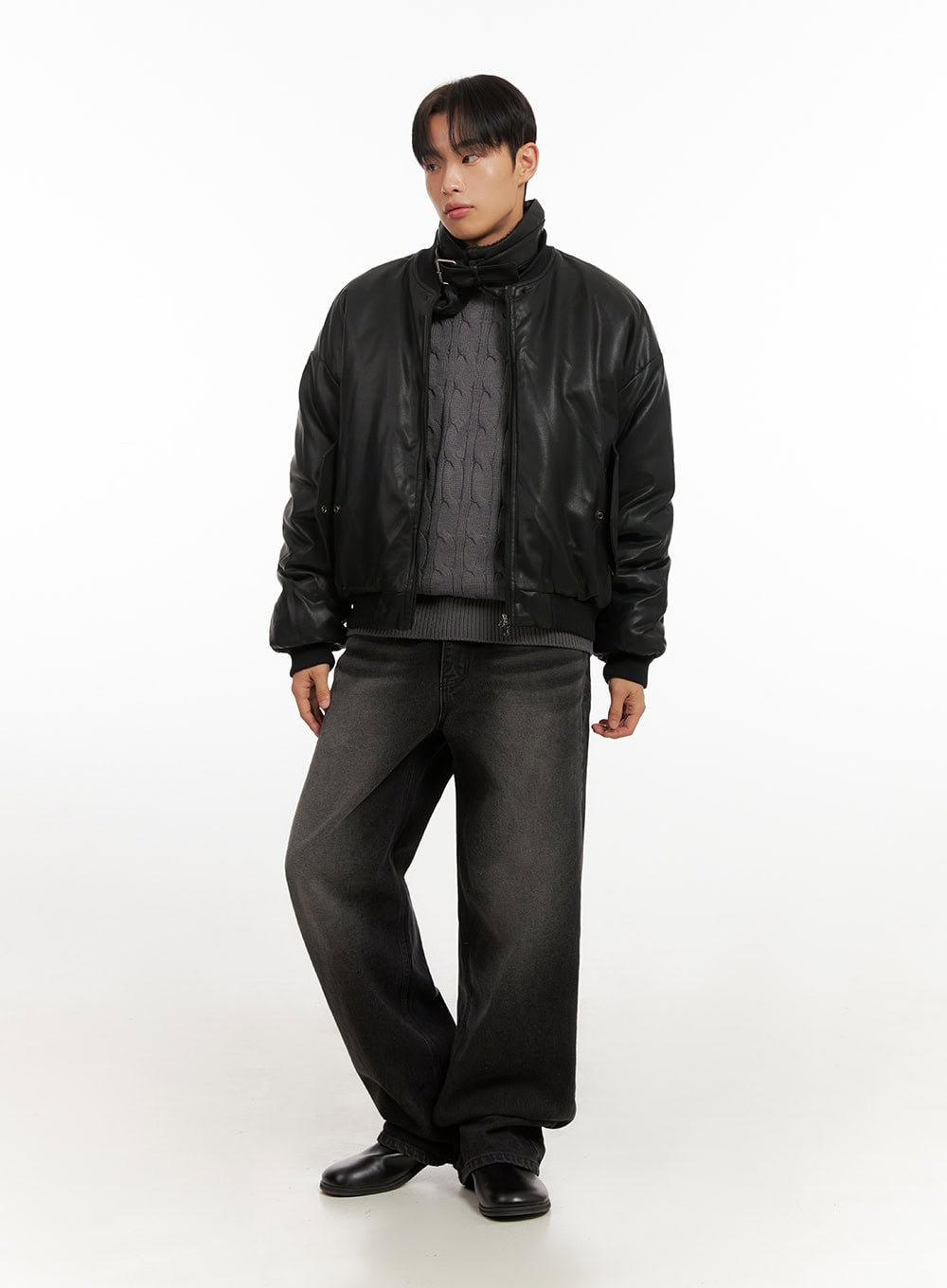 Men's Washed Relaxed-Fit Jeans ID406