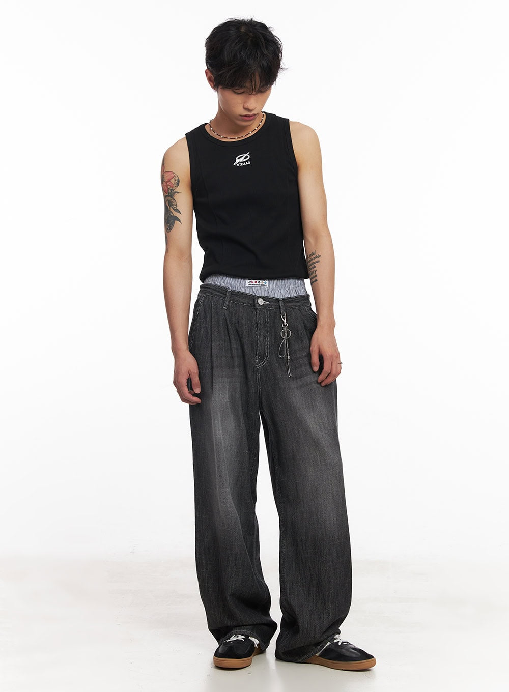 Men's Pintuck Linen Comfort Jeans IY508