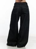Violet Studded Baggy Jeans CJ530
