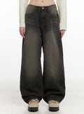 Celina Washed Baggy Wide-Leg Jeans CD426