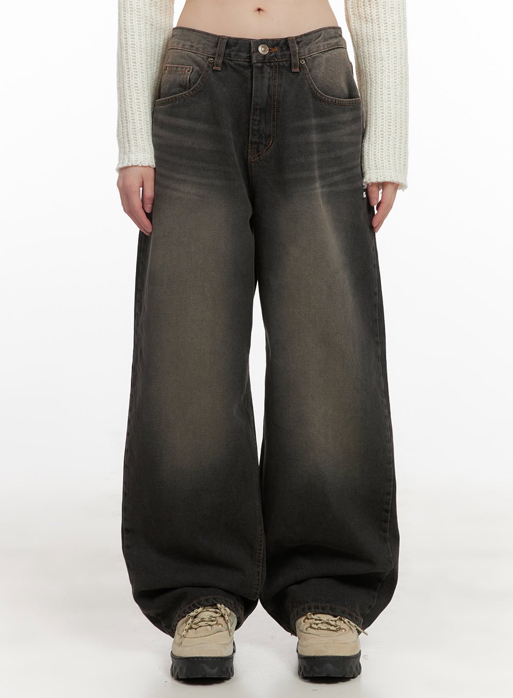Celina Washed Baggy Wide-Leg Jeans CD426