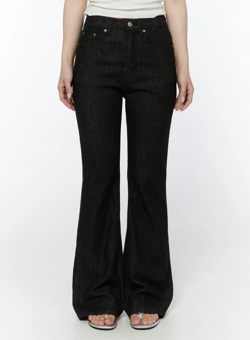 Dohee Non-Fade Contrast Stitch Bootcut Pants IY511
