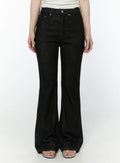 Dohee Non-Fade Contrast Stitch Bootcut Pants IY511