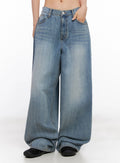 Seojin Washed Wide-Leg Jeans IG508