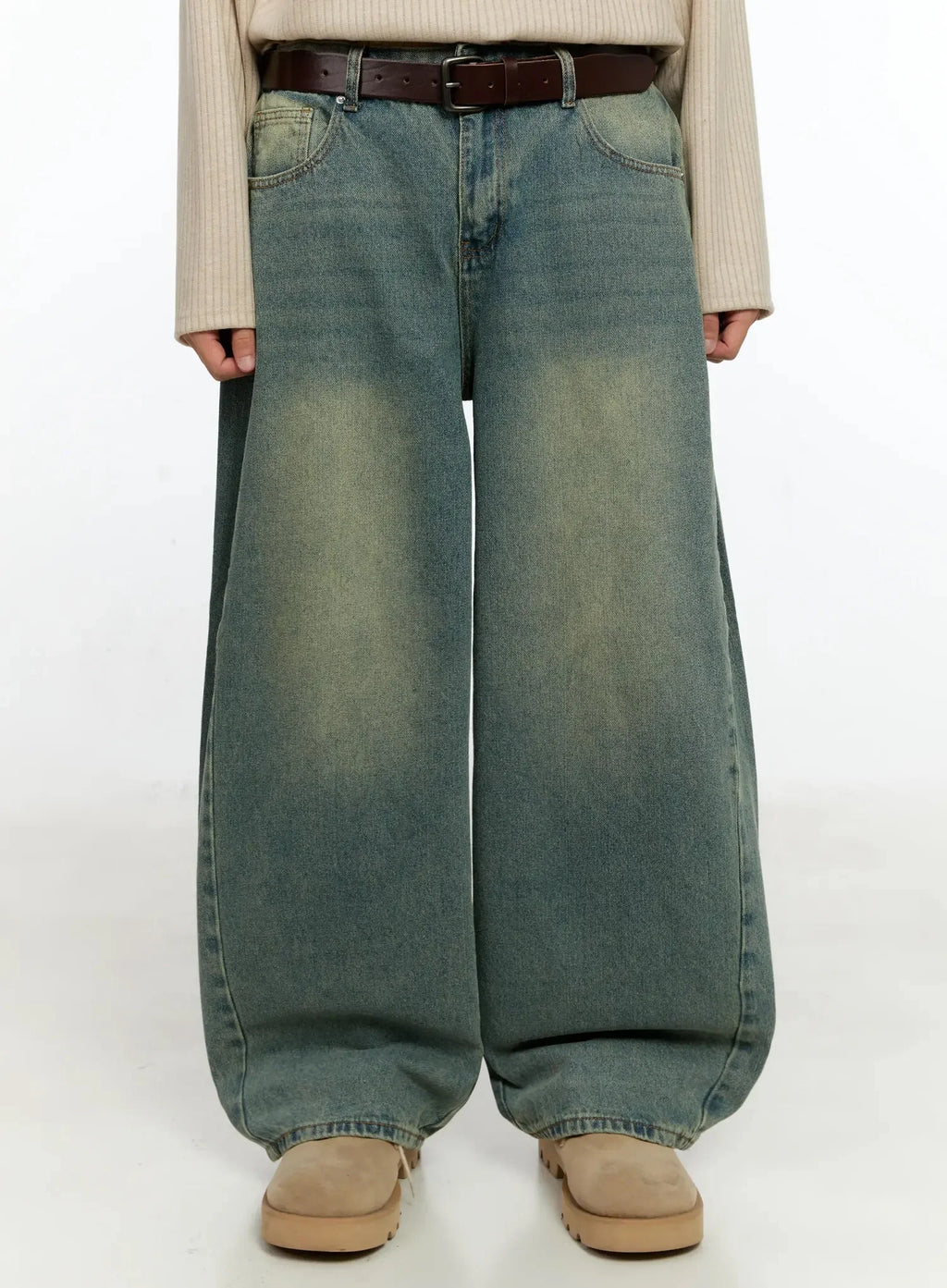 Men's Vintage Wash Side Point Jeans IN525