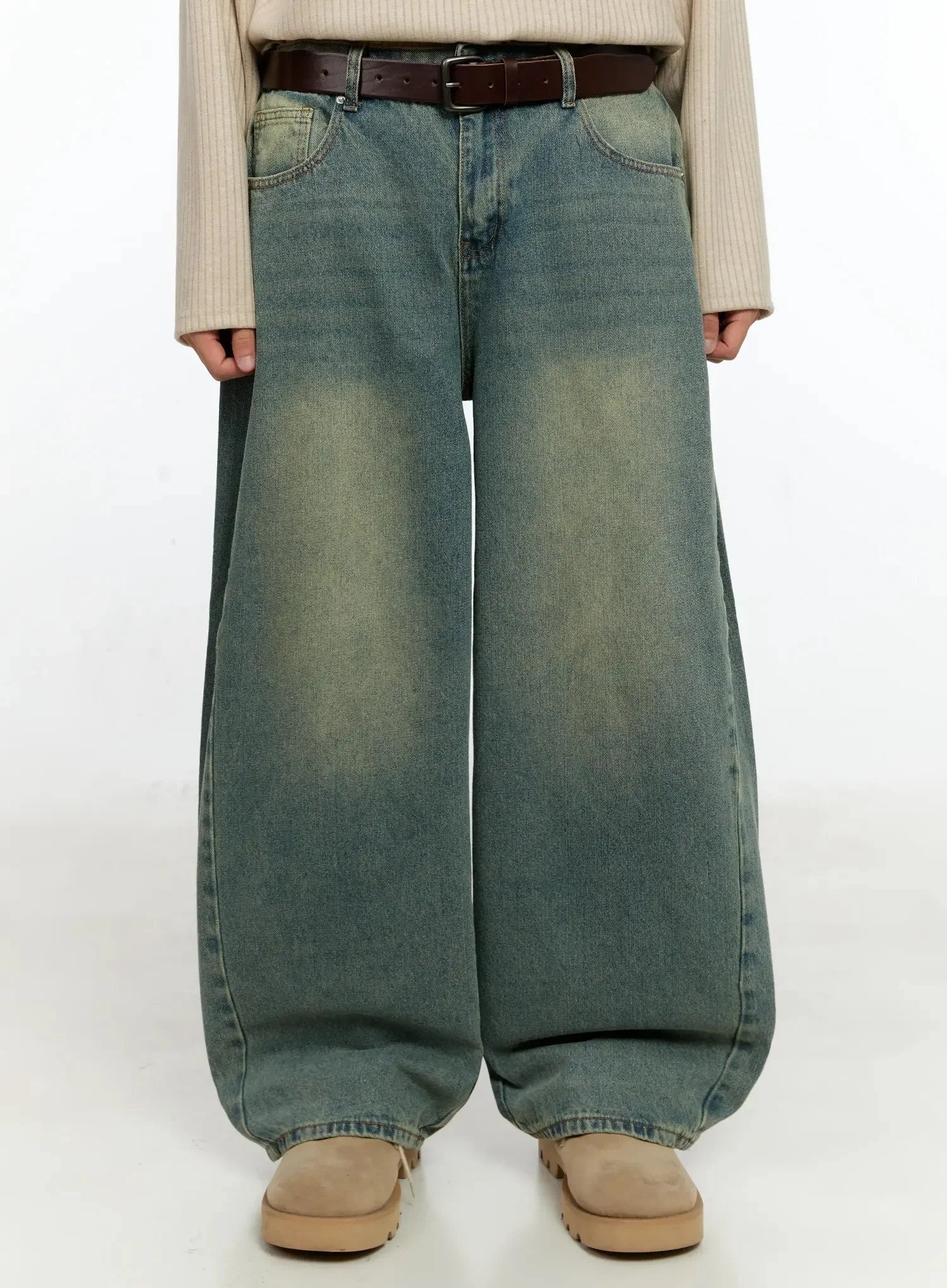 Men's Vintage Wash Side Point Jeans IN525