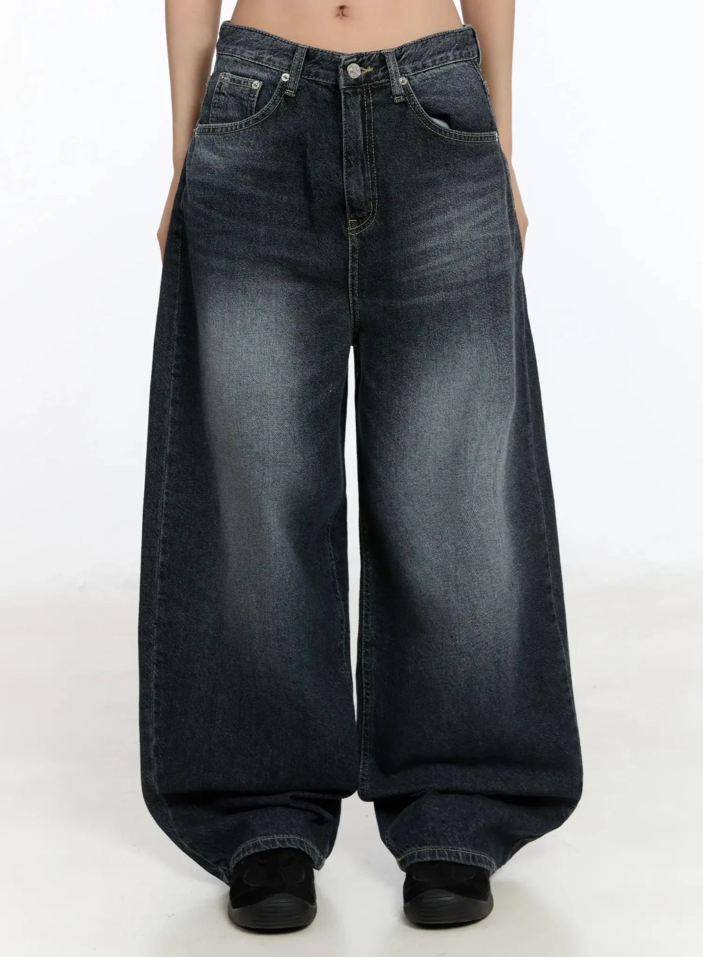 Naeu Dark Washed Wide Jeans IM509