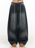 Vivian Washed Cotton Baggy Jeans CD409