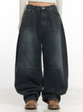Giselle Stitched Balloon-Fit Jeans CF526