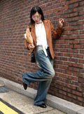 Lilian Vintage Wash Wide-Leg Jeans CS518