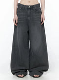Shia Vintage Wash Wide-Leg Jeans IY514