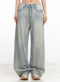 Jessi Washed Wide-Leg Jeans CA514