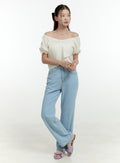 Ava Light Washed Straight Jeans OL430