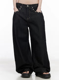 Dulce Studded Wide-Leg Jeans CM526