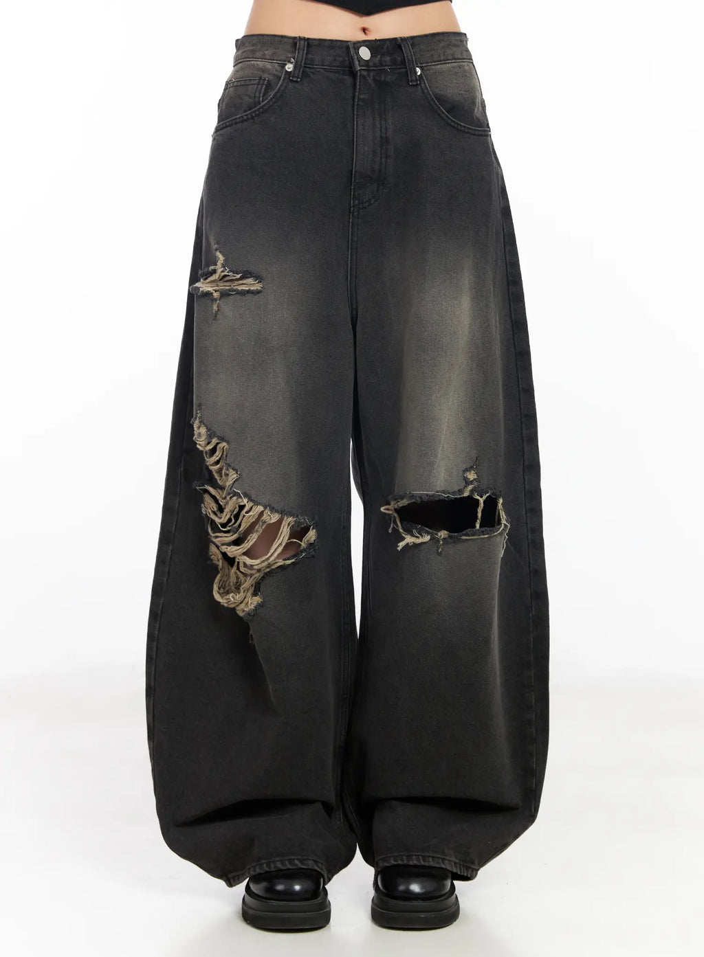 Quincy Distressed Baggy Jeans CF527