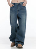 Amalia Wide Leg Vintage Washed Jeans CG529