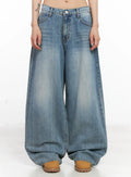 Koko Vintage-Wash Baggy Jeans CL528