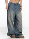 Ricci Washed Low-Rise Baggy Jeans CM520