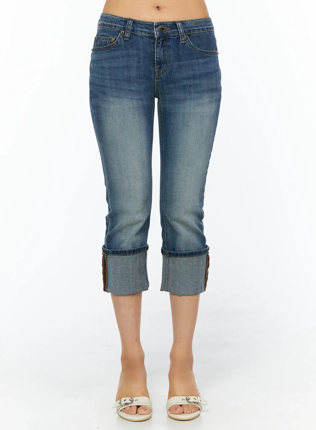 Rena Roll-Up Capri Jeans CU517