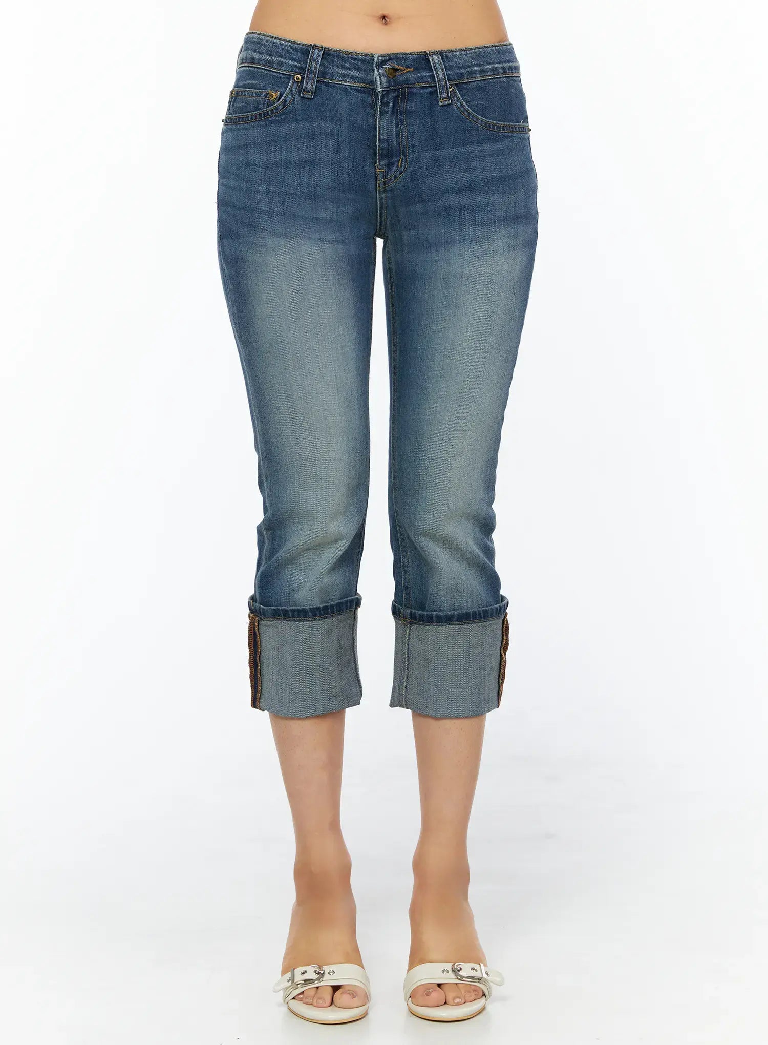 Rena Roll-Up Capri Jeans CU517