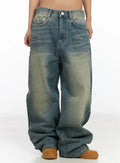 Sol Vintage Washed Baggy Jeans CF512