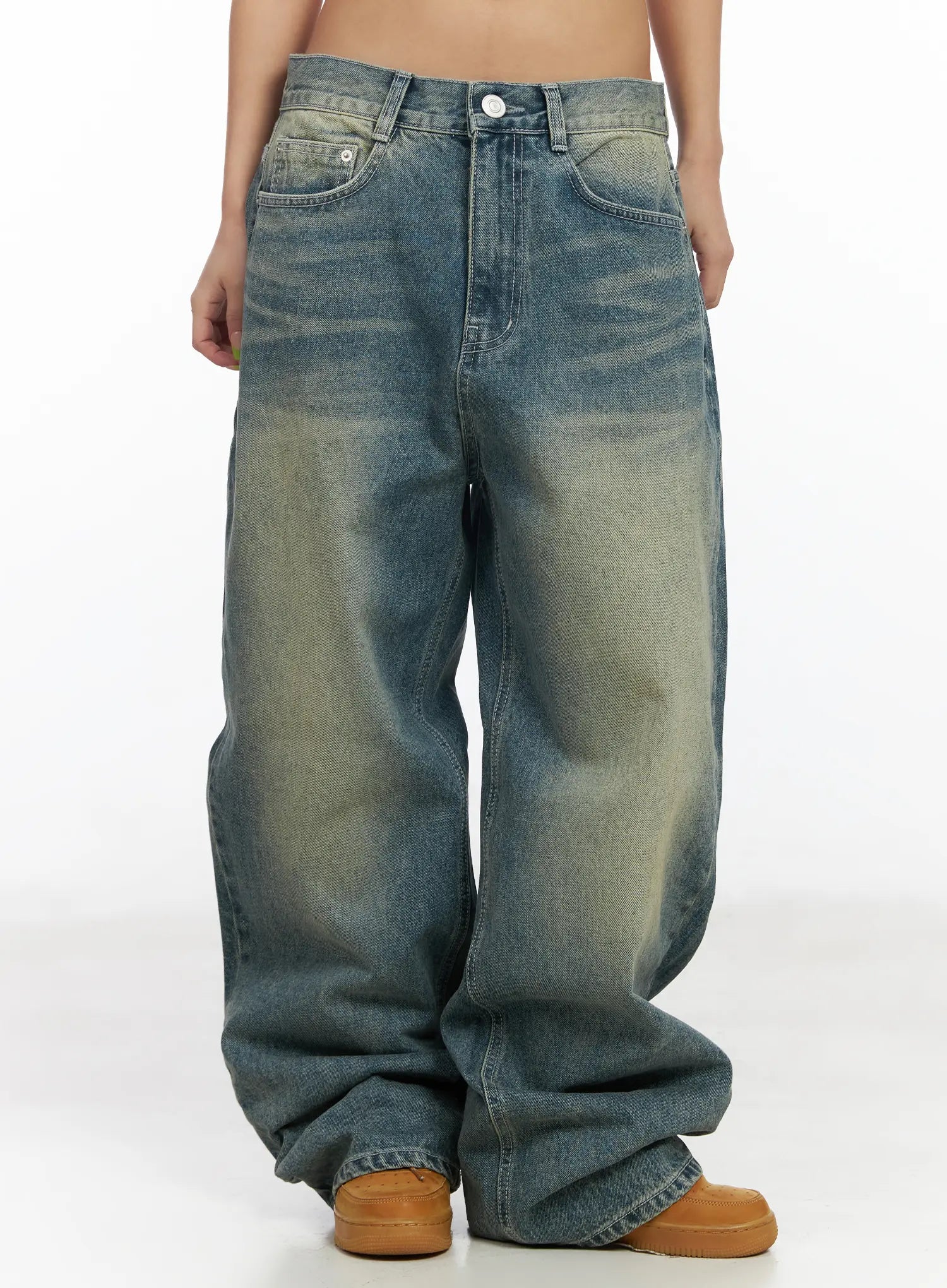Sol Vintage Washed Baggy Jeans CF512