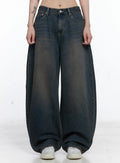 Ocean Faded Balloon Fit Jeans CS510