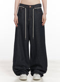 Kirsten String Wide-Leg Summer Denim Jeans IM528