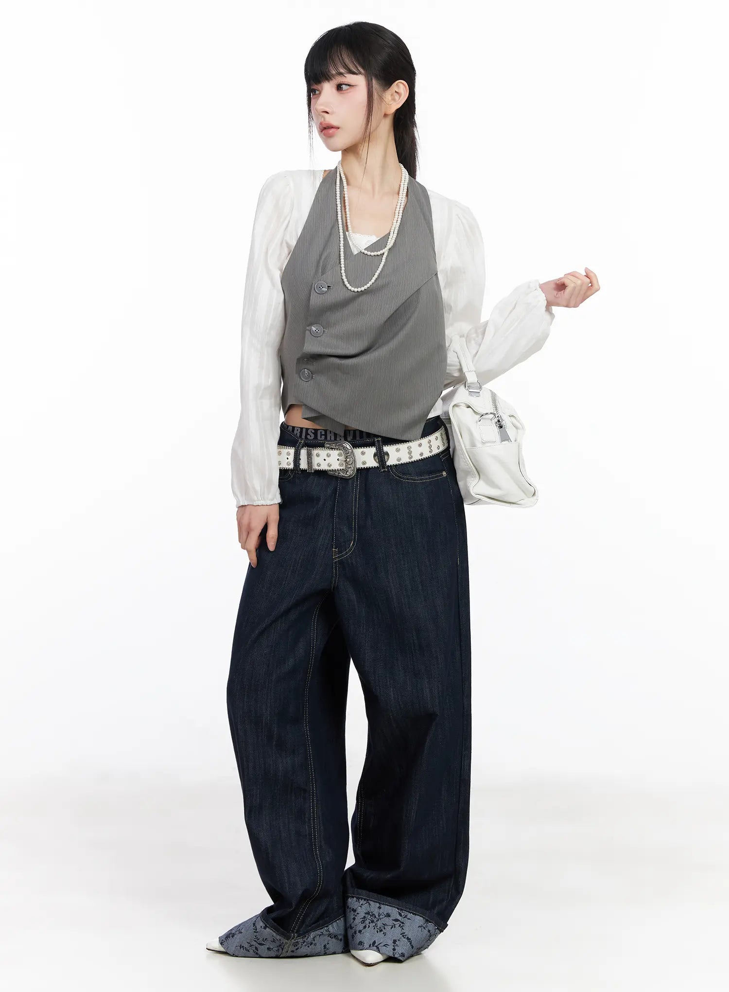 Raya Cuffed Baggy Jeans CF518