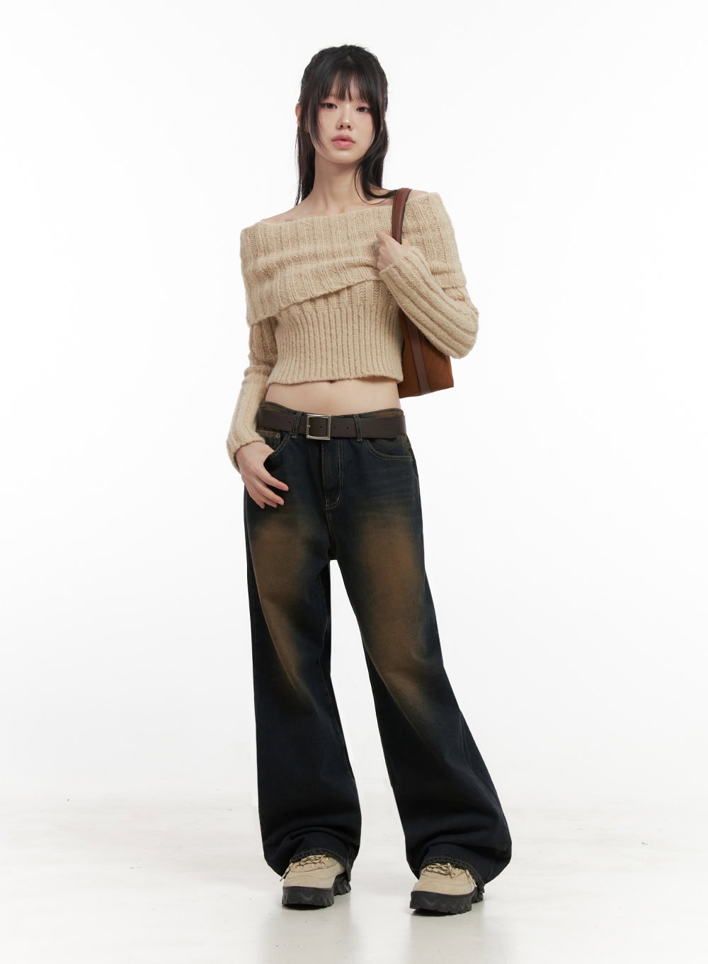 Alexia Washed Denim Wide-Leg Jeans ID402