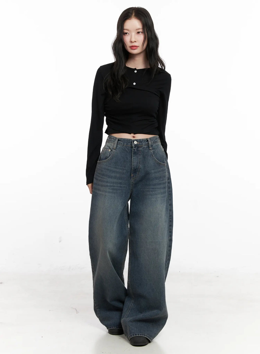 Tutt Washed Wide Leg Jeans CN504