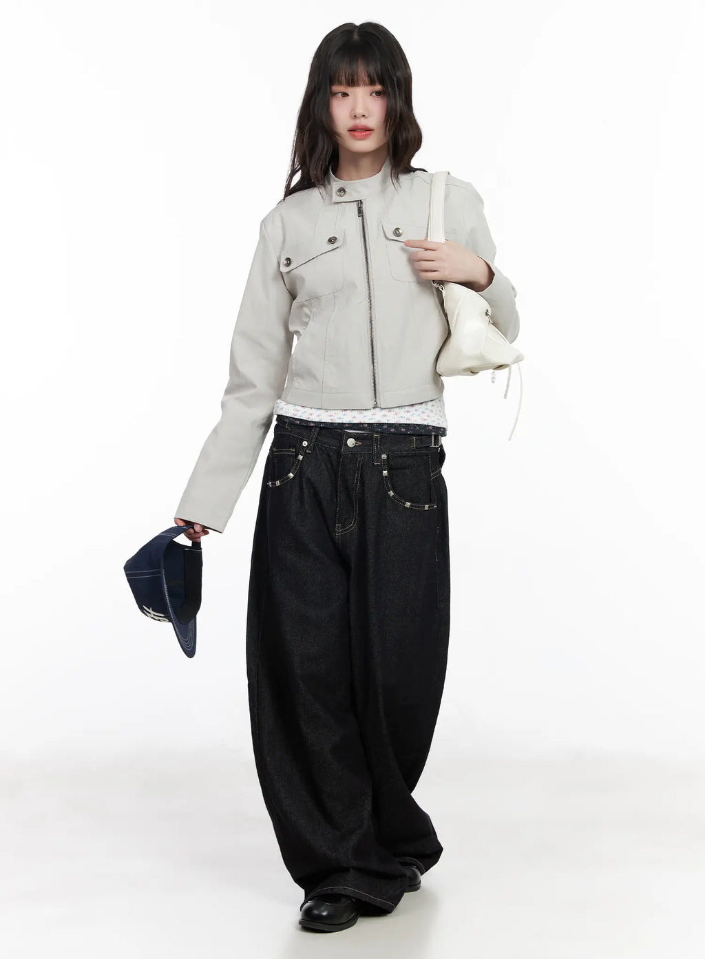 Dulce Studded Wide-Leg Jeans CM526