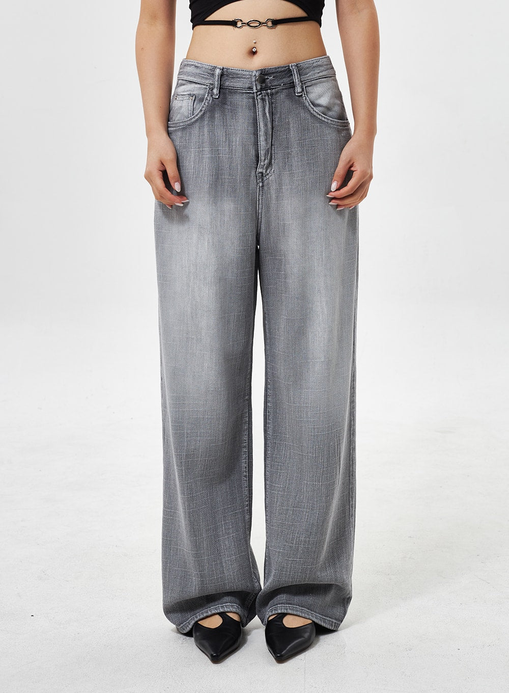 Mid-Rise Wide Leg Jeans CY330