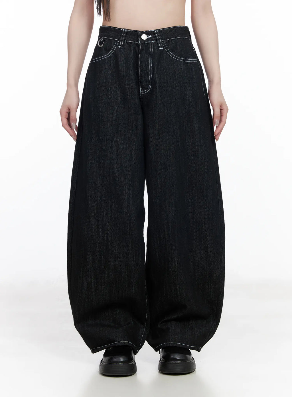 Elliot Stitched Wide Leg Jeans CF523