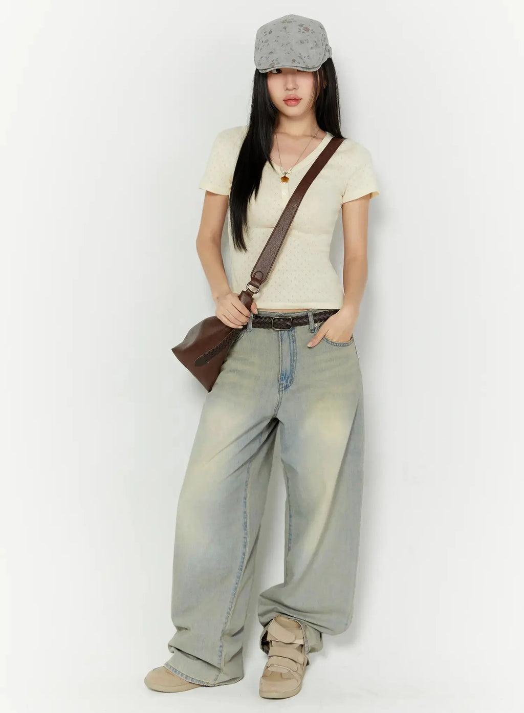 Naia Washed Baggy Jeans IU524
