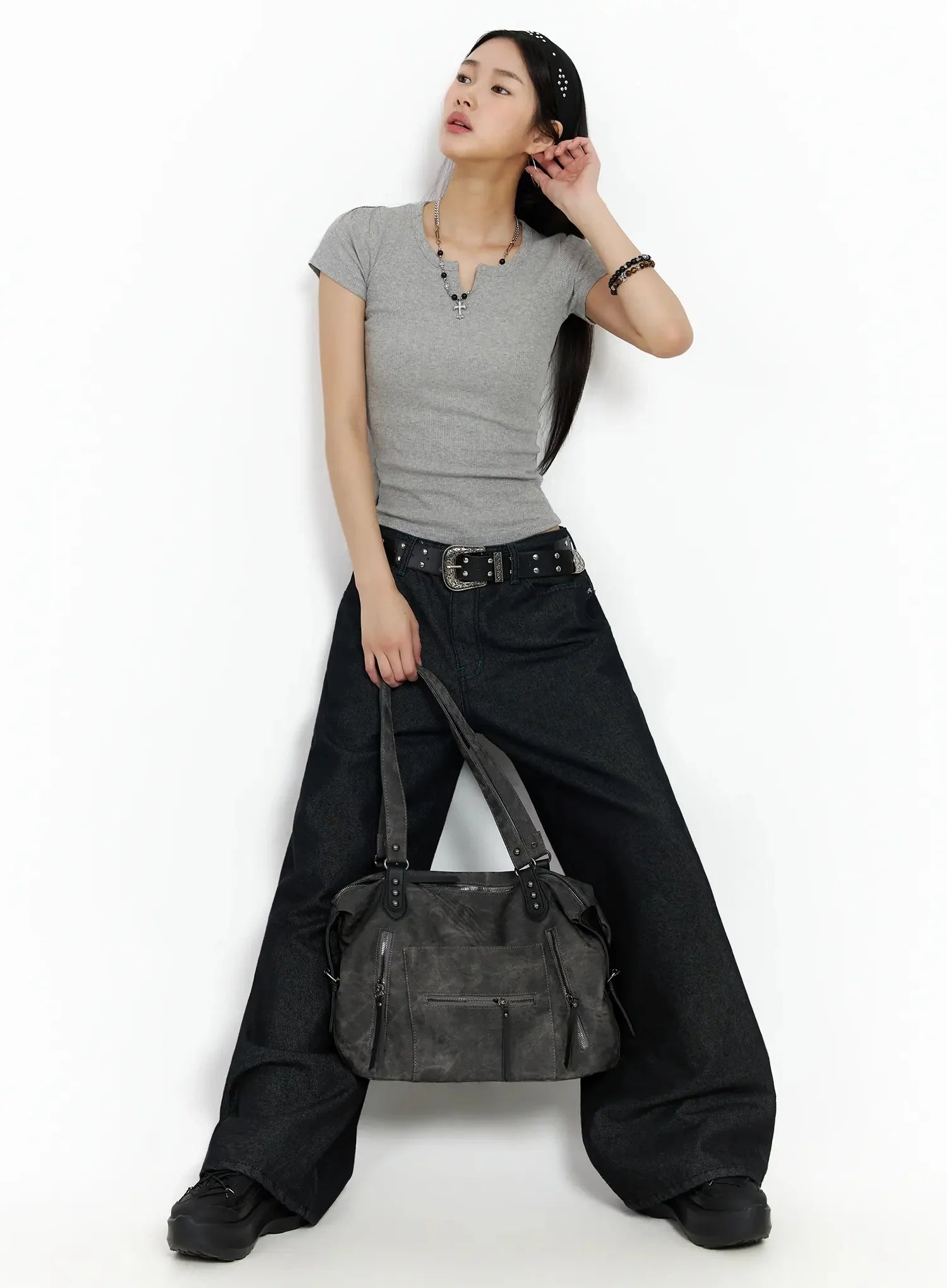Ayah Casual Wide Leg Jeans IM530
