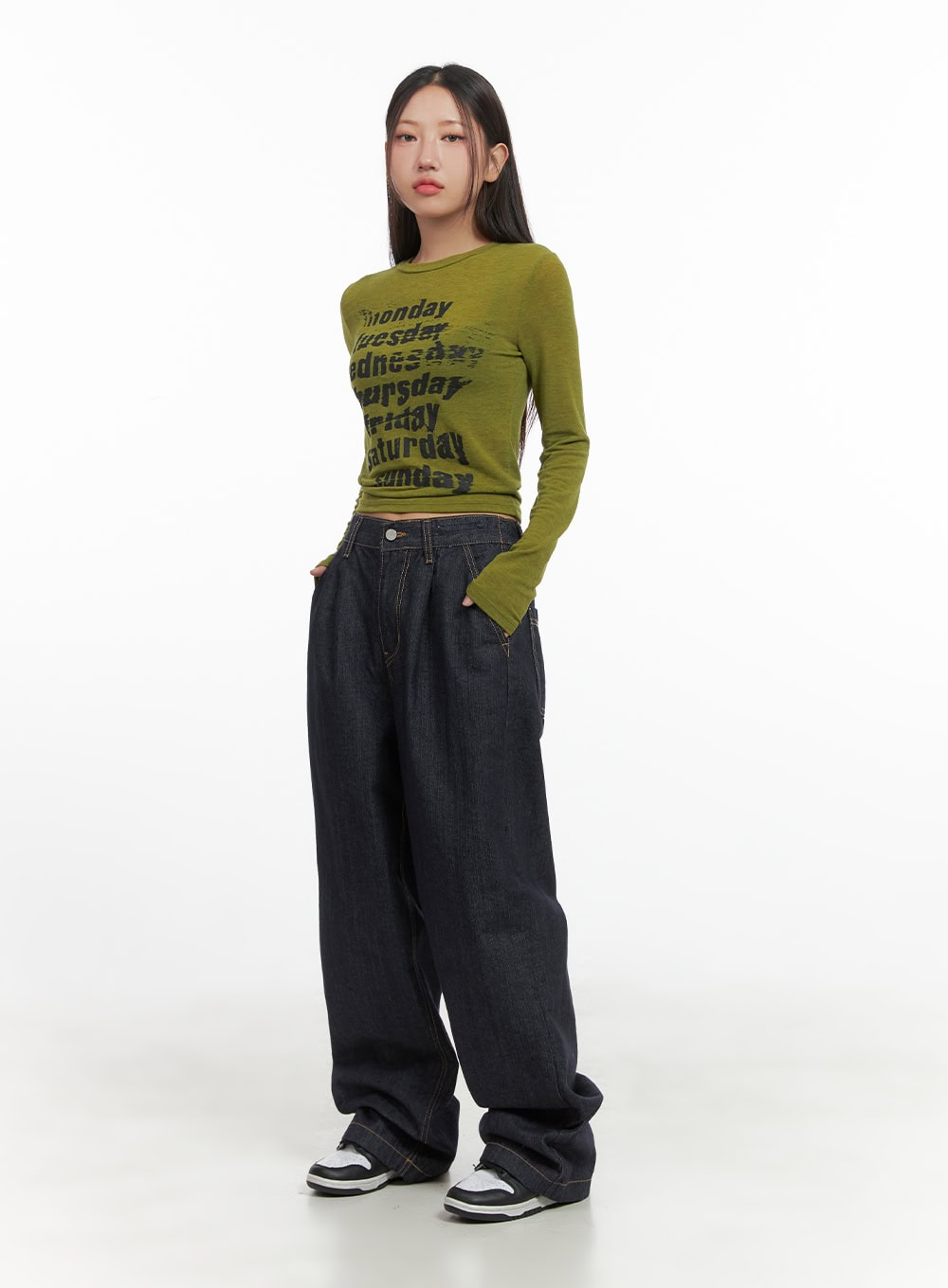Lola Pintuck Baggy Jeans CO402