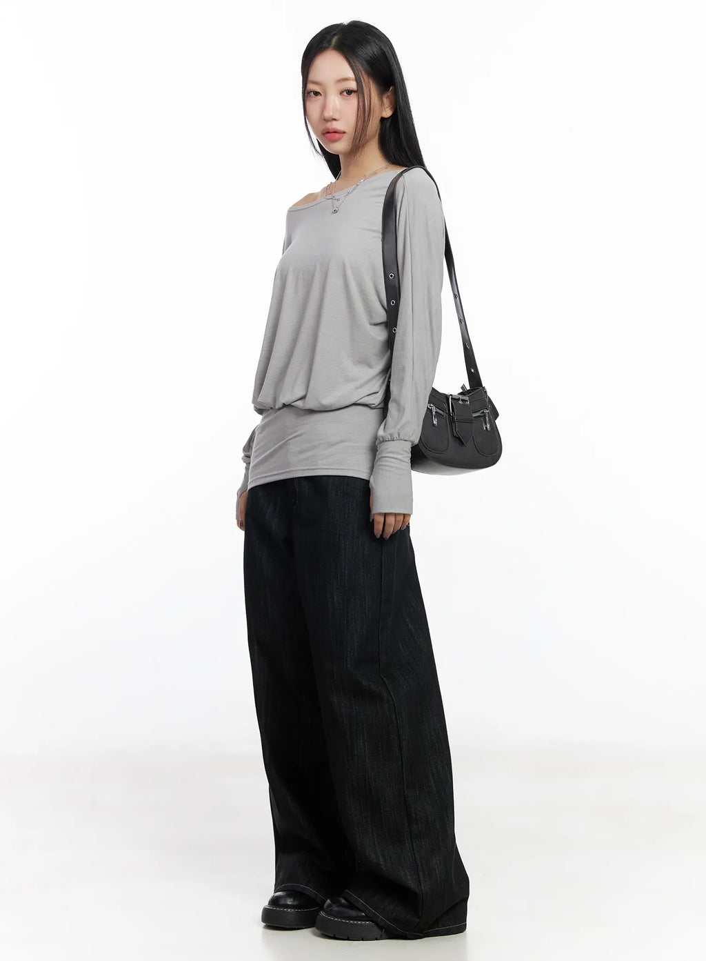 Violet Studded Baggy Jeans CJ530