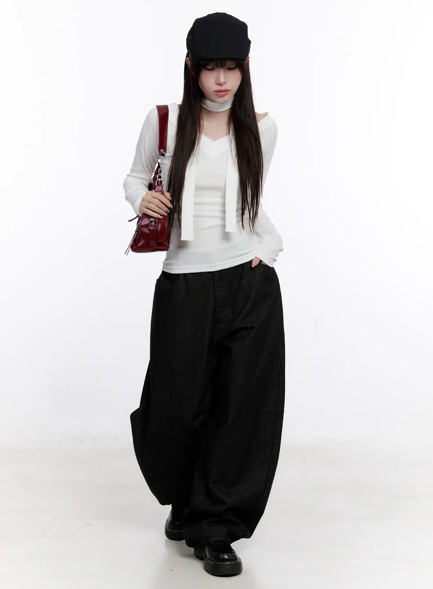 Vada Stitched Wide Leg Jeans CS530