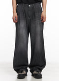 Men's Pintuck Linen Comfort Jeans IY508