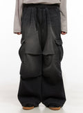 Men's Wide-Fit Denim Cargo Jeans ID427