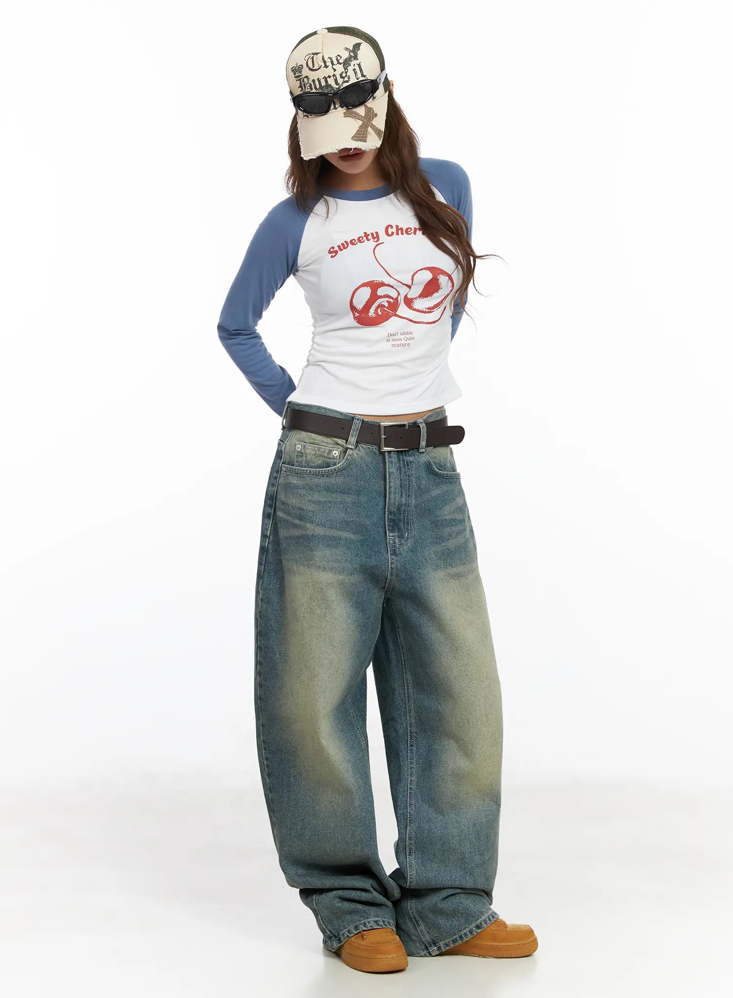 Sol Vintage Washed Baggy Jeans CF512