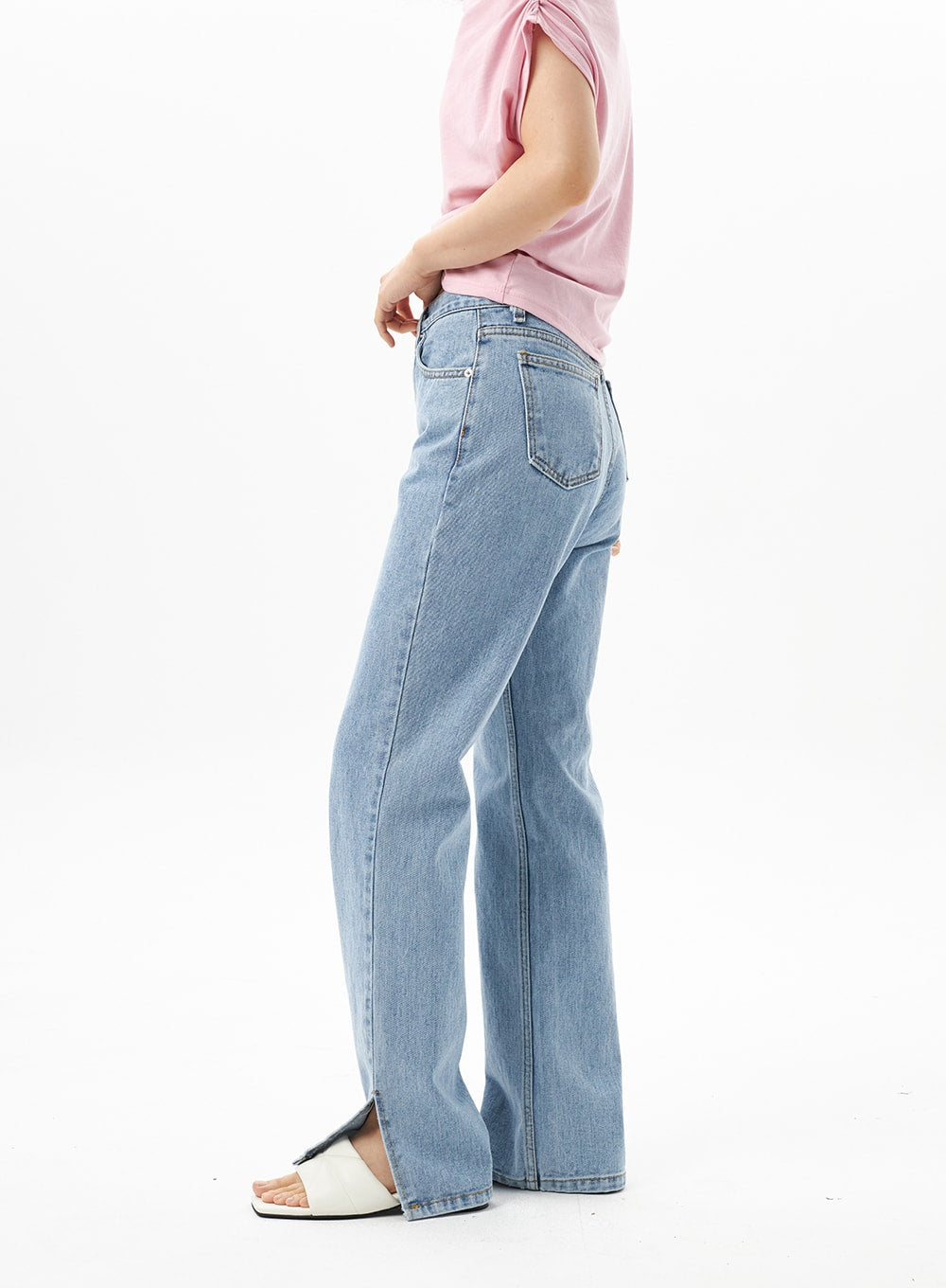 Slit Detail Jeans OU314