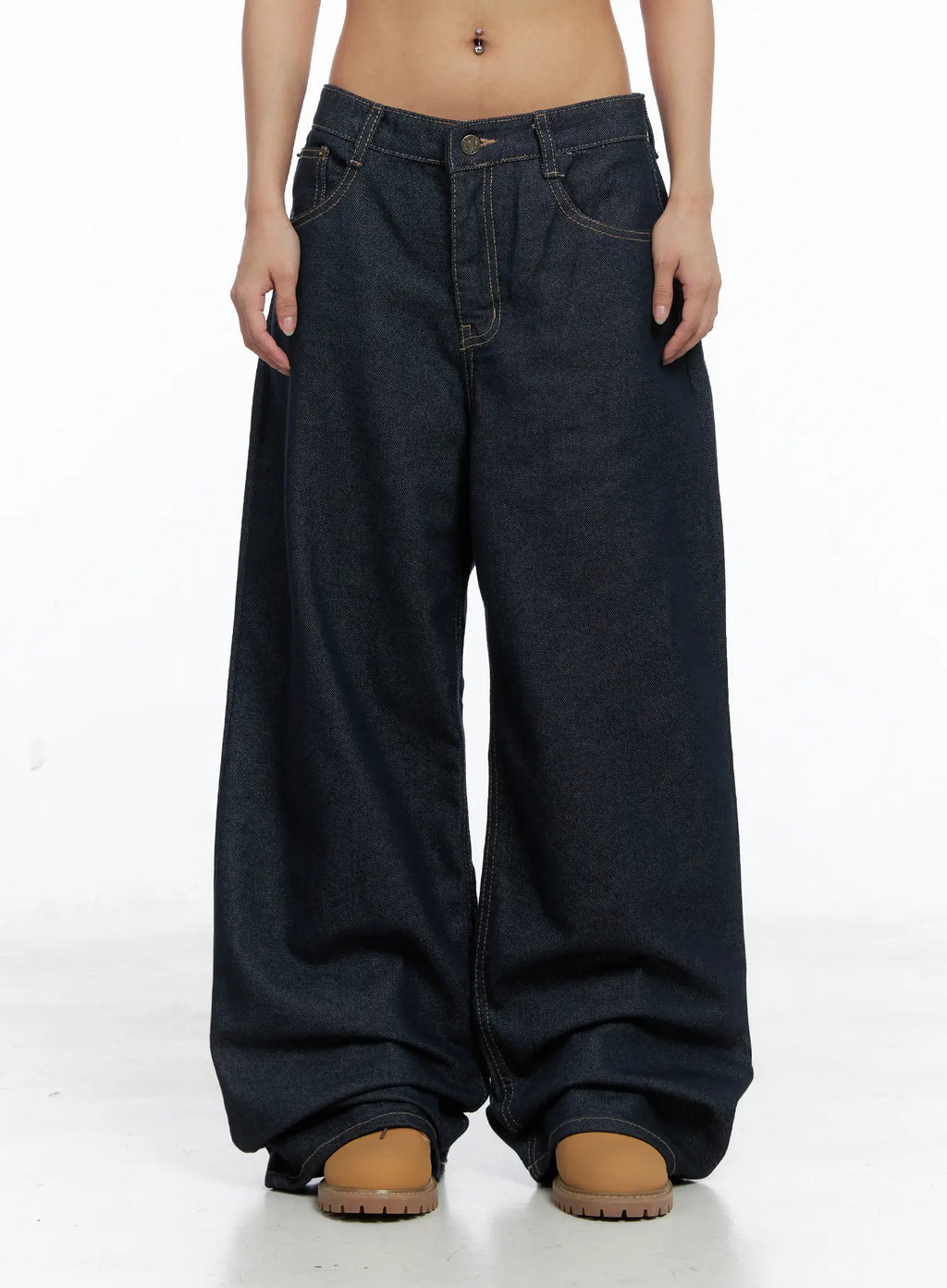 Giada Raw Indigo Wide-Leg Jeans CS505