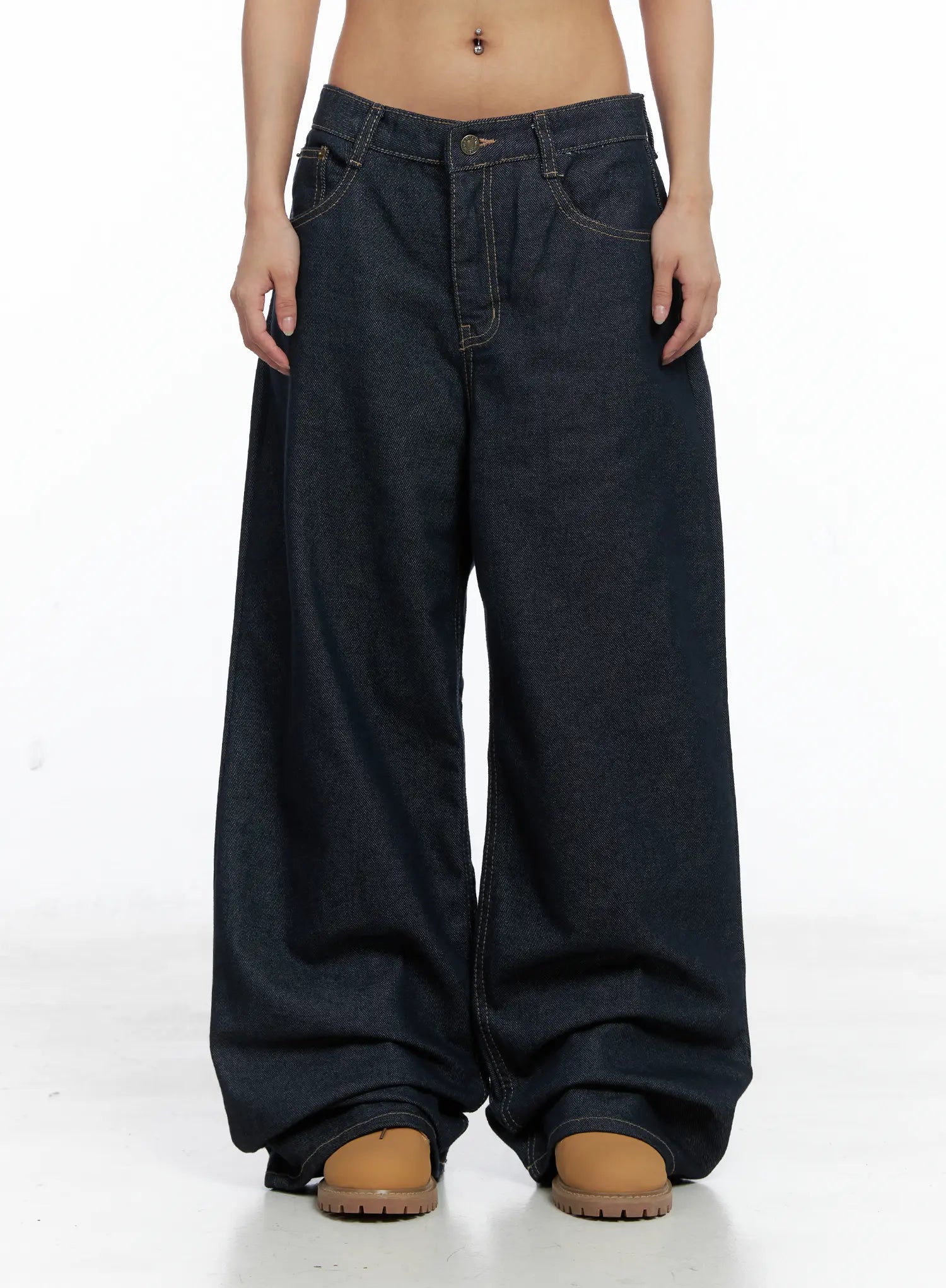 Giada Raw Indigo Wide-Leg Jeans CS505