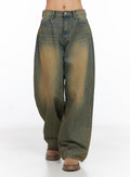 Miley Washed Balloon Baggy Jeans CO515