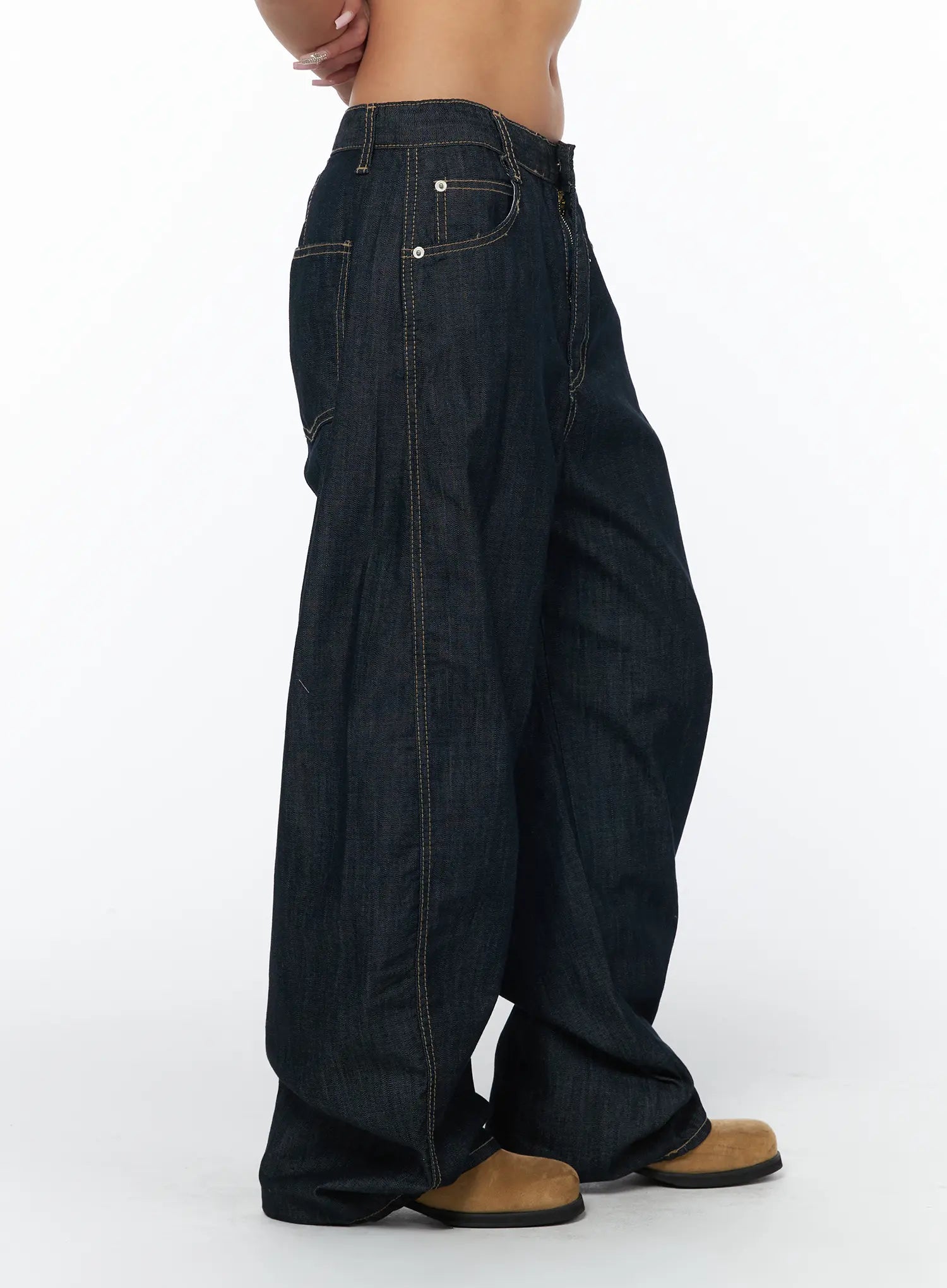 Juju Vintage Style Baggy Jeans CA516