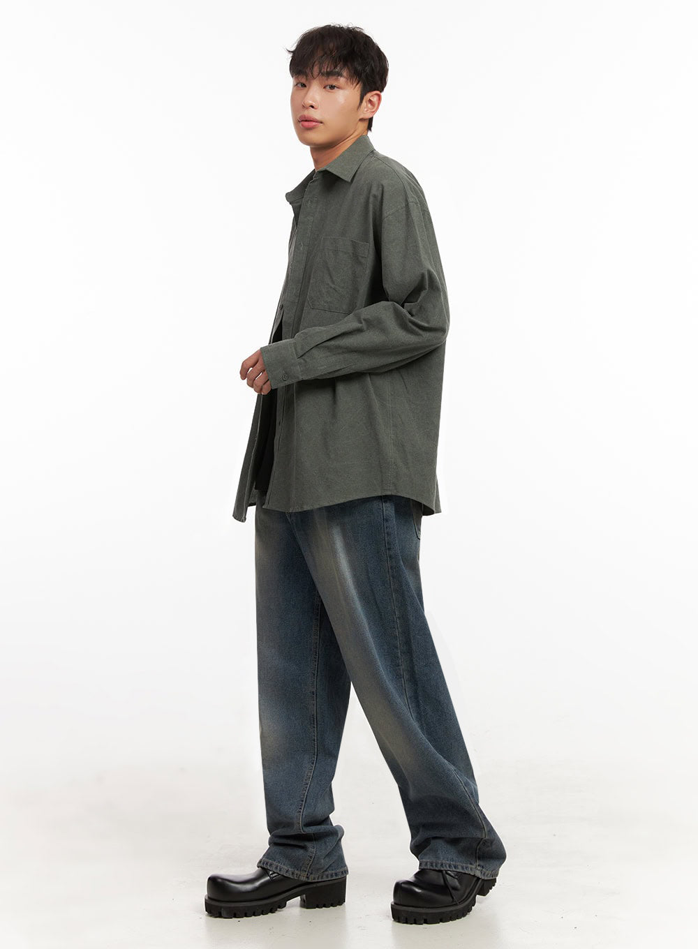 Men's Basic Wide-Leg Denim Jeans ID427