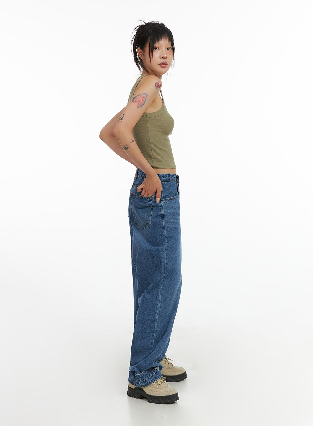 Wide Leg Baggy Jeans CL415
