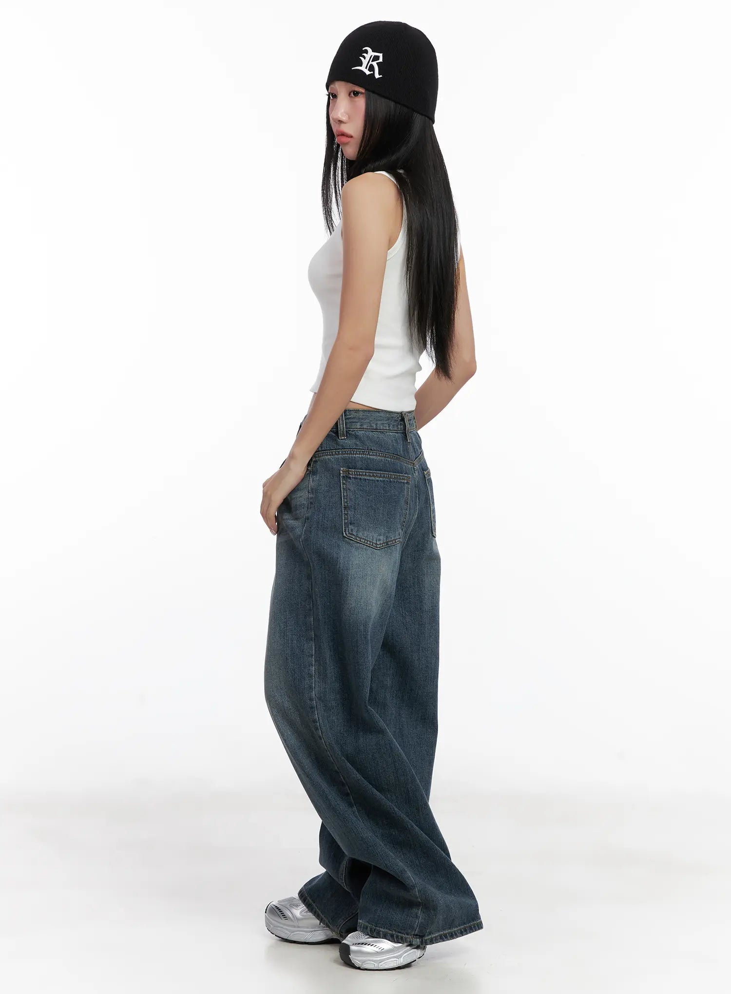 Aya Washed Baggy Jeans CN528